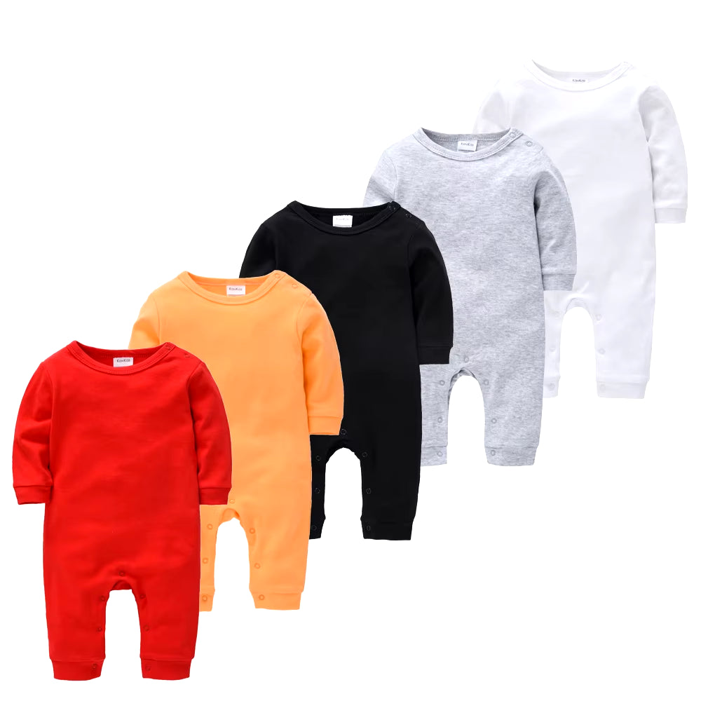 Cozy and Cute 5-Piece Baby Pyjamas Set for Boys and Girls - Soft Cotton Sleepers for Newborns