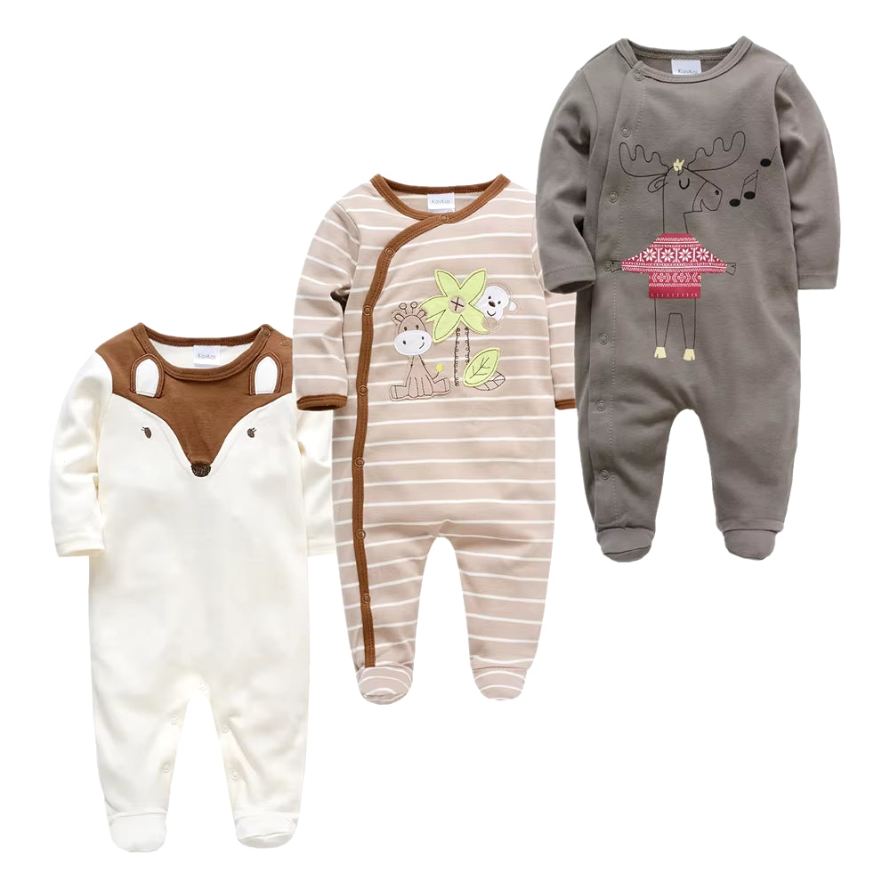 Cozy and Cute 5-Piece Baby Pyjamas Set for Boys and Girls - Soft Cotton Sleepers for Newborns