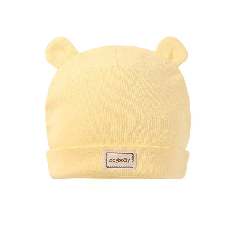 0-3 Months Baby Hats Newborn Beanie Winter Warm Thicker Cotton Soft Elastic Baby Cap for Girls Boys Infant Bonnet Accessories