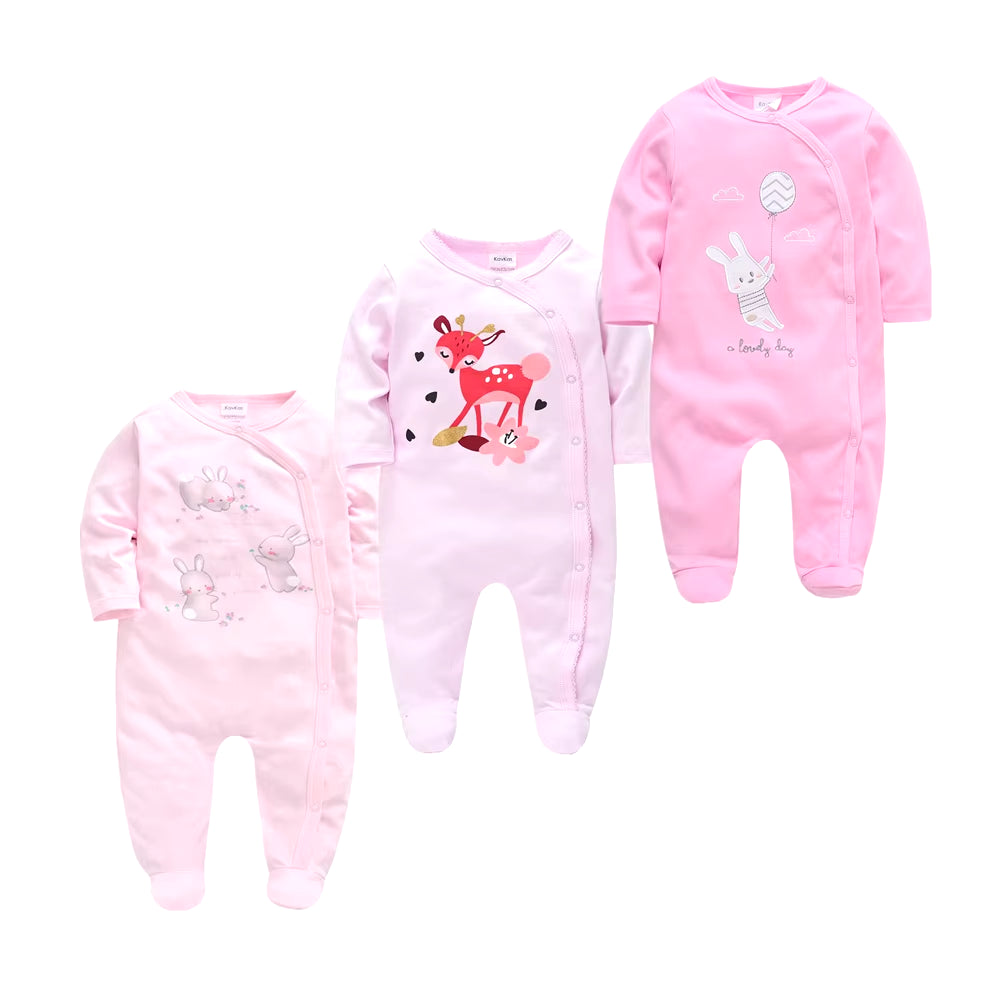 Cozy and Cute 5-Piece Baby Pyjamas Set for Boys and Girls - Soft Cotton Sleepers for Newborns