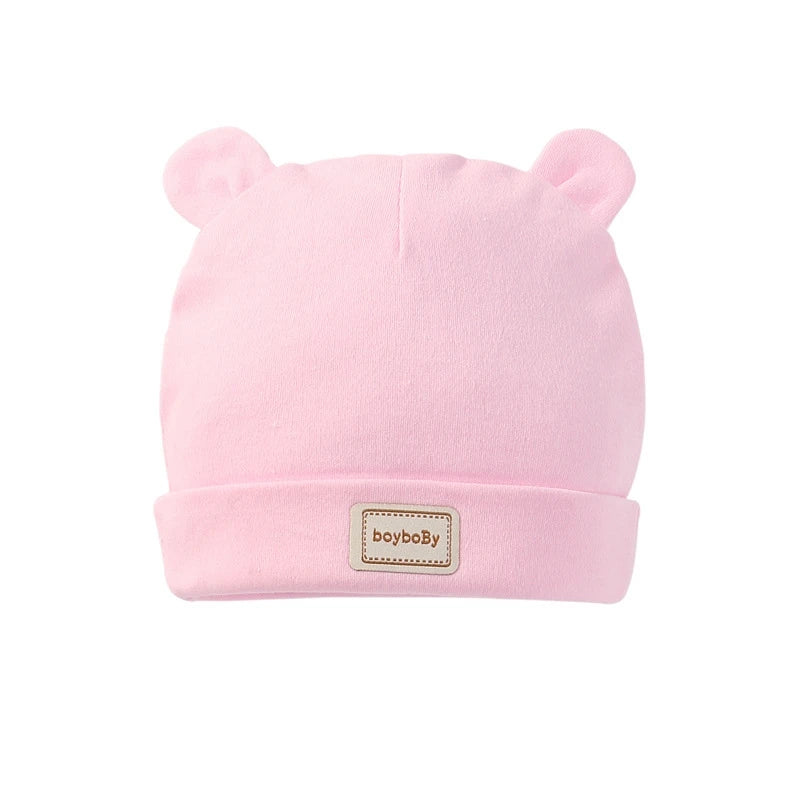0-3 Months Baby Hats Newborn Beanie Winter Warm Thicker Cotton Soft Elastic Baby Cap for Girls Boys Infant Bonnet Accessories