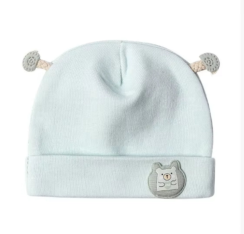 0-3 Months Baby Hats Newborn Beanie Winter Warm Thicker Cotton Soft Elastic Baby Cap for Girls Boys Infant Bonnet Accessories