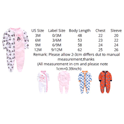 Cozy and Cute 5-Piece Baby Pyjamas Set for Boys and Girls - Soft Cotton Sleepers for Newborns