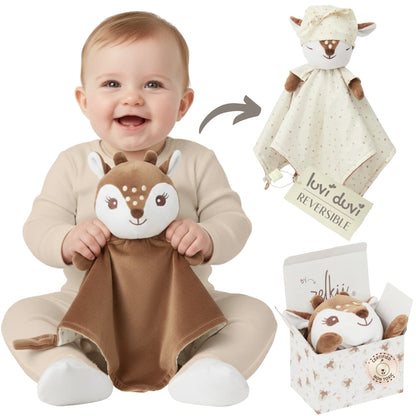 Fawn Luviduvi® Reversible Lovey: The Ultimate Comfort and Discovery Toy for Your Little One