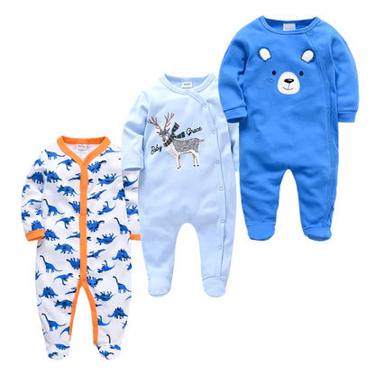 Cozy and Cute 5-Piece Baby Pyjamas Set for Boys and Girls - Soft Cotton Sleepers for Newborns