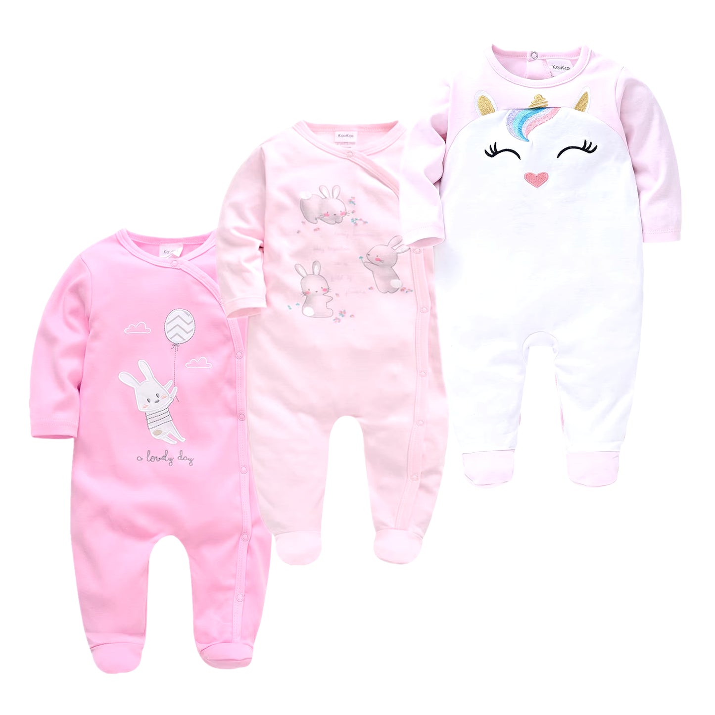 Cozy and Cute 5-Piece Baby Pyjamas Set for Boys and Girls - Soft Cotton Sleepers for Newborns
