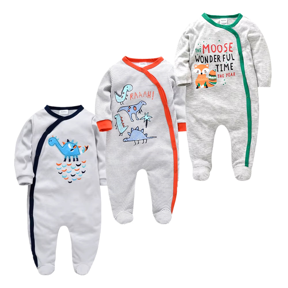 Cozy and Cute 5-Piece Baby Pyjamas Set for Boys and Girls - Soft Cotton Sleepers for Newborns