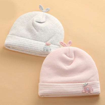 0-3 Months Baby Hats Newborn Beanie Winter Warm Thicker Cotton Soft Elastic Baby Cap for Girls Boys Infant Bonnet Accessories