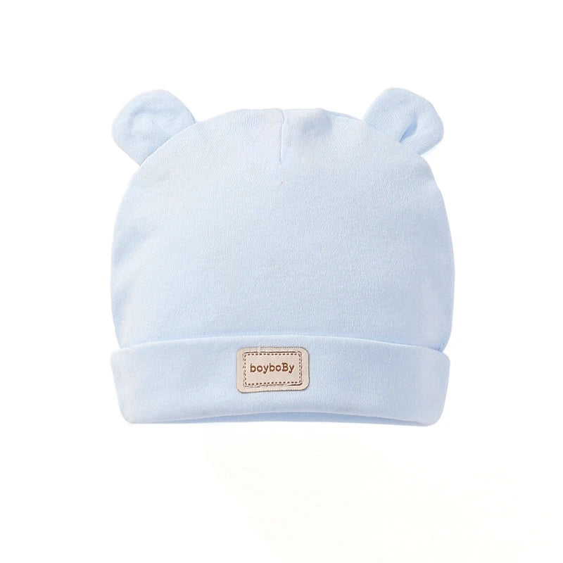 0-3 Months Baby Hats Newborn Beanie Winter Warm Thicker Cotton Soft Elastic Baby Cap for Girls Boys Infant Bonnet Accessories