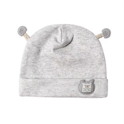 0-3 Months Baby Hats Newborn Beanie Winter Warm Thicker Cotton Soft Elastic Baby Cap for Girls Boys Infant Bonnet Accessories