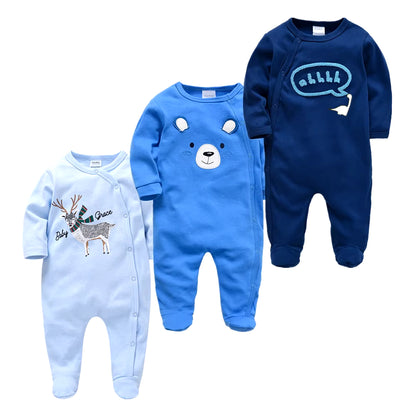 Cozy and Cute 5-Piece Baby Pyjamas Set for Boys and Girls - Soft Cotton Sleepers for Newborns