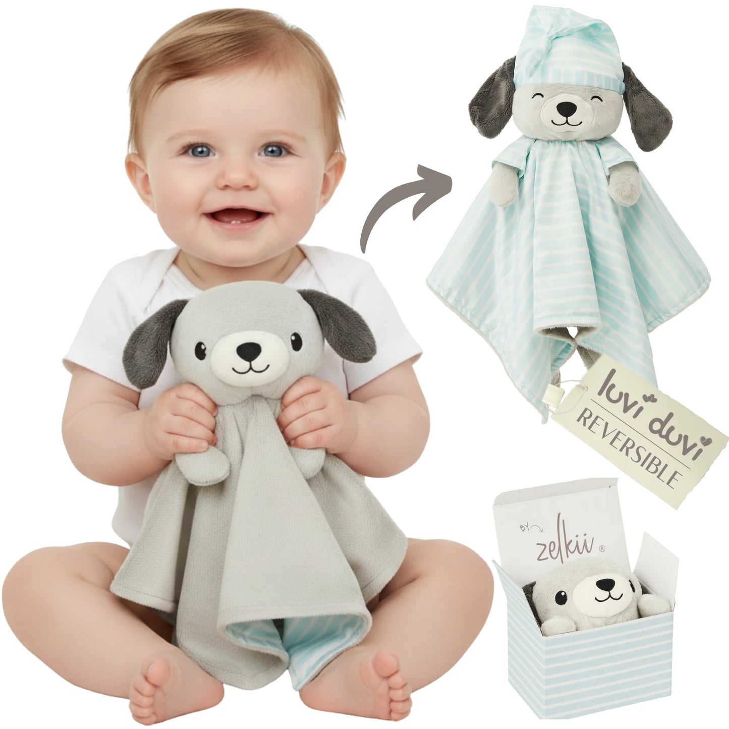Puppy Luviduvi® Reversible Loveys