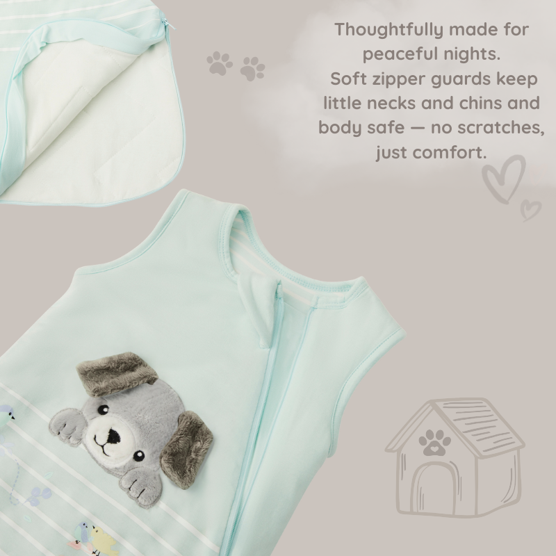 Cozy and Safe Bamboo Sleep Sack for Your Little Puppy